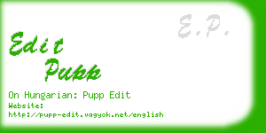 edit pupp business card